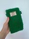 Green teddy phone bag