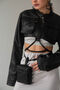 Black belt bag made of eco-leather