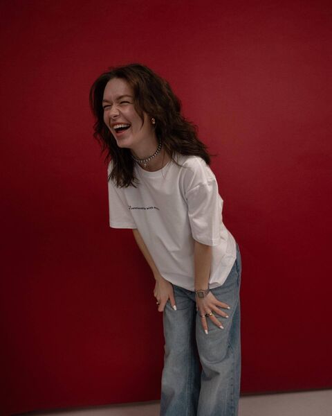 Біла футболка In love relationship with myself