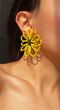 Yellow flower earring