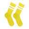 Yellow Essential socks with white stripes