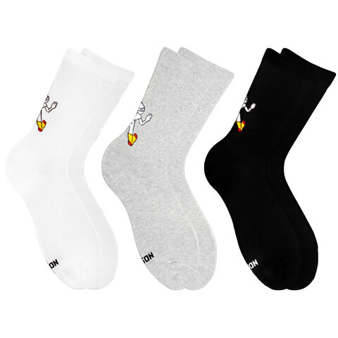 Logo socks are gray