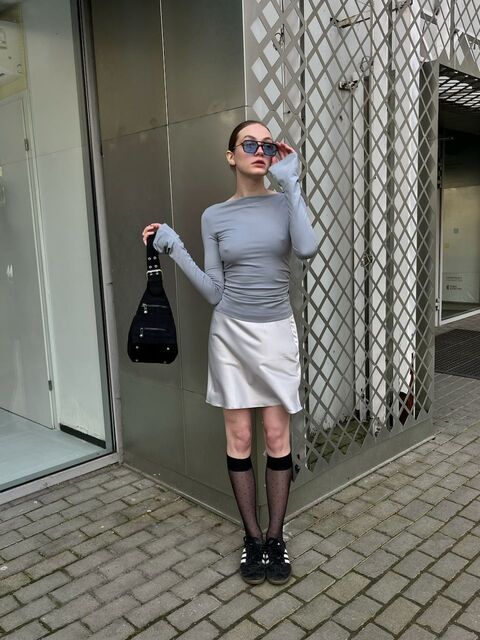Спідниця сатинова міні Silver