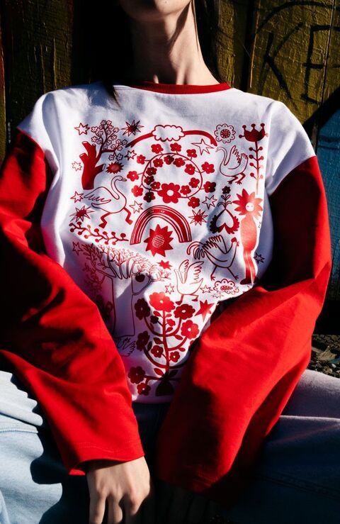 Longsleeve Spring red sleeves