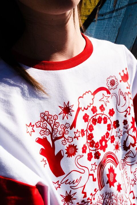 Longsleeve Spring red sleeves