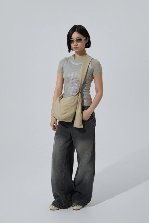 Crossbody №48 бежевий