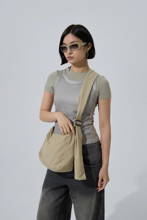 Crossbody №48 бежевий