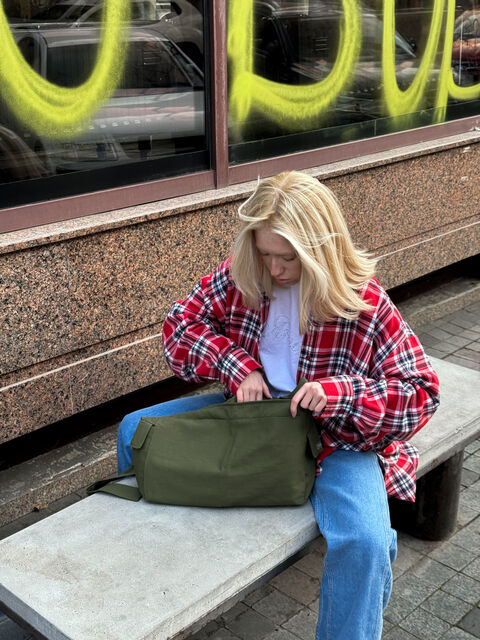 Шопер "Fluffy bag regular" khaki