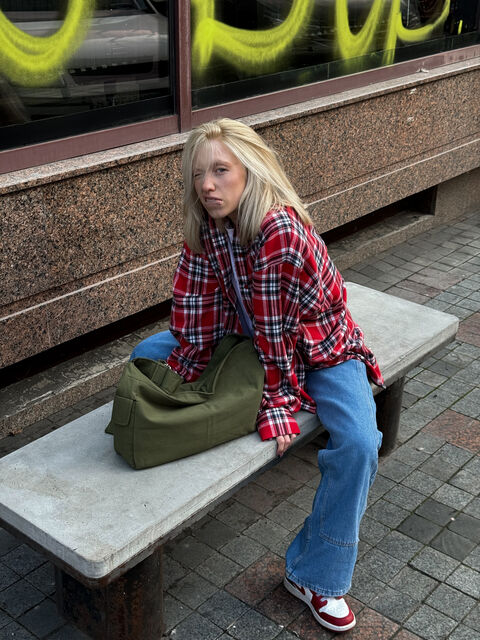 Шопер "Fluffy bag regular" khaki