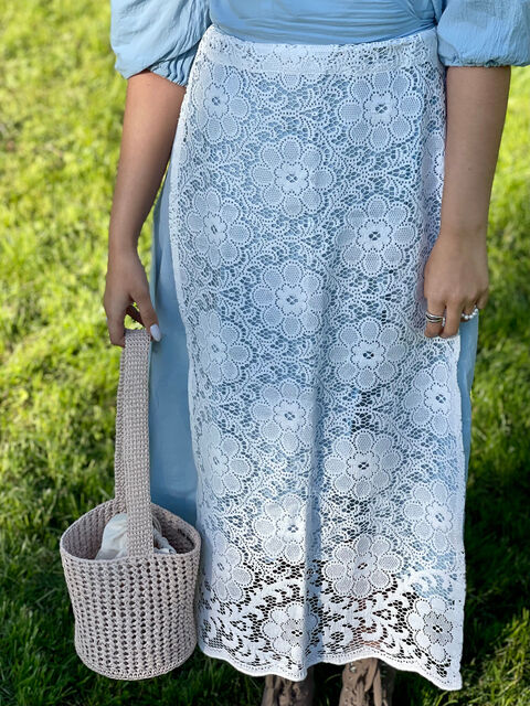 Straw bucket bag