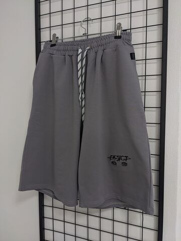 Gray shorts with embroidery Exist