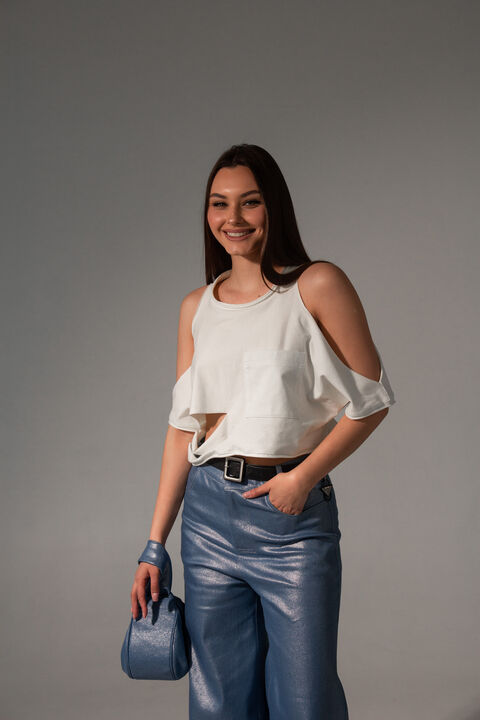 Milk jersey top