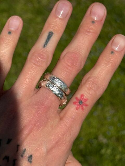 Ring is carefully scratched