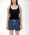 Tank top with thin straps black