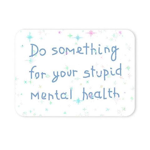 Mental health sticker with sparkles