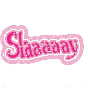Slay sticker with glitter