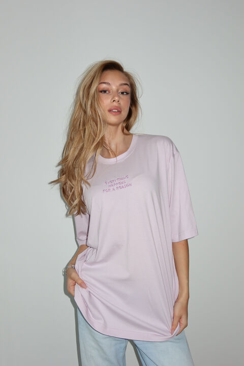 Lilac T-shirt "Everything"