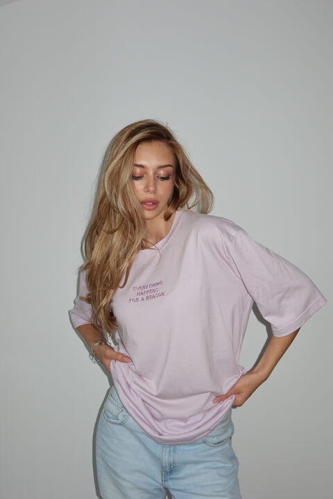 Lilac T-shirt "Everything"