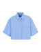 Shirt in a wider blue stripe