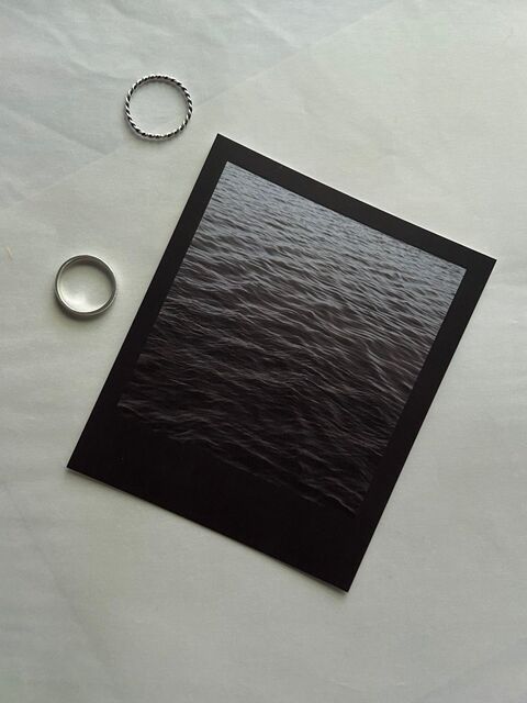 Postcard: Black and White Sea Surface
