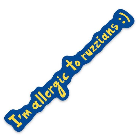 Стікер Allergic to ruzzians