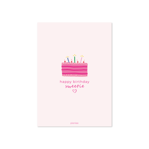 Postcard Happy Birthday sweetie