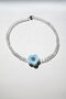 Daisy choker with blue flower