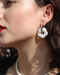 Milky white Daisy earrings