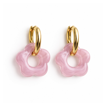 Яскраво-рожеві сережки Daisy