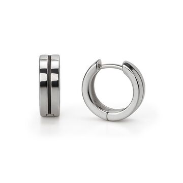 Сережки Simple з чорною лінією