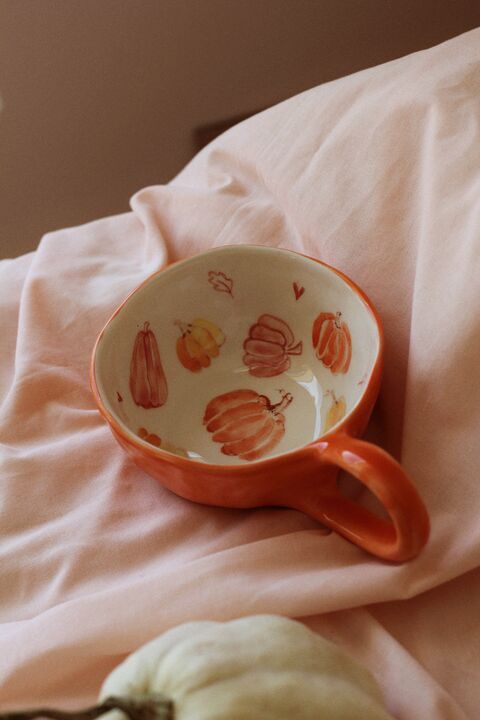 Чашка з гарбузами