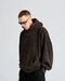 Black oversized hoodie Qoma Washed