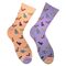 Socks Peach Dinosaurs