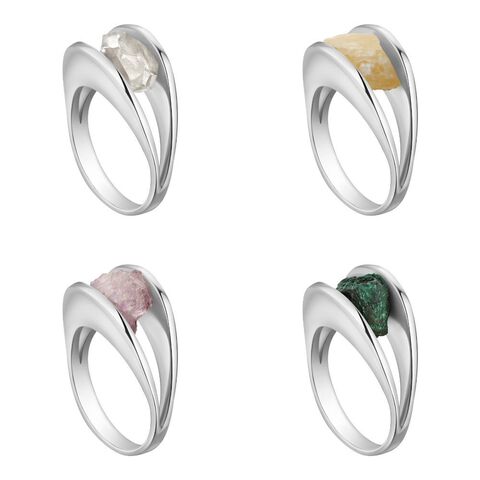 Open Ring with Crystal