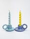 Blue candle holder