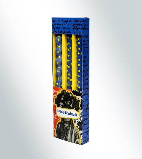 Set of candles Dotted Dark Blue