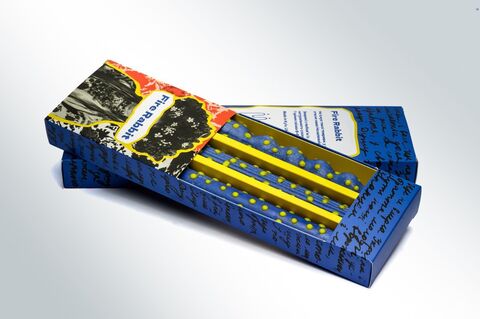 Set of candles Dotted Dark Blue