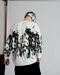 Men's Oversized Sweater "Glitch" White