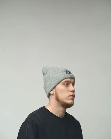 Unisex beanie Elle with embroidery gray