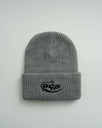 Unisex beanie Elle with embroidery gray