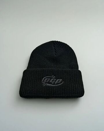 Unisex beanie Elle with embroidery black