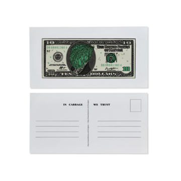 Postcard with Cabbage Dollars "10$"