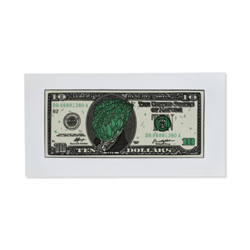 Postcard with Cabbage Dollars "10$"