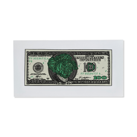 Postcard with Cabbage Dollars "100$"