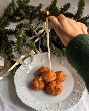 Candle Set "Feast" with Gold