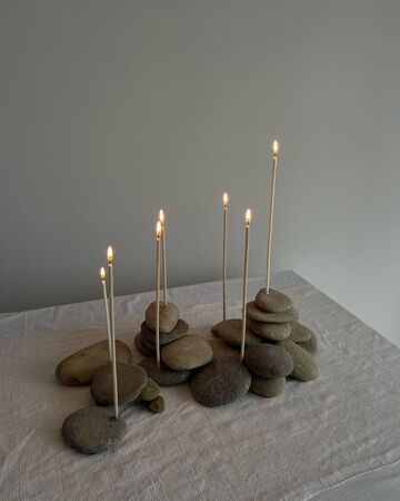 Candle Set "Feast" with Gold