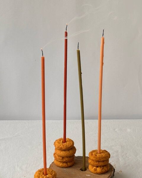 Colored Candle Set "Feast"