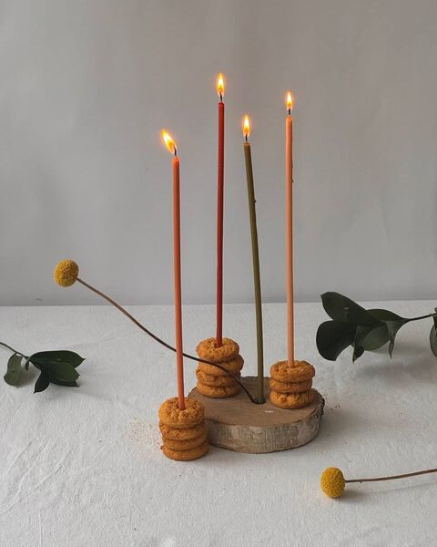 Colored Candle Set "Feast"