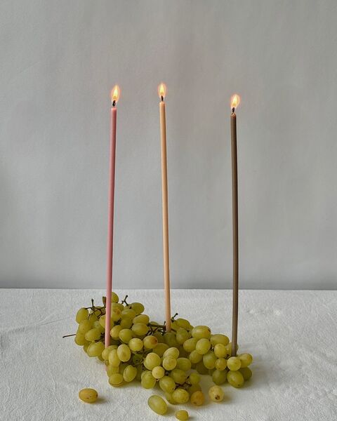 Colored Candle Set "Feast"