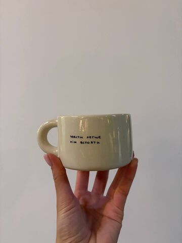 White mug "Easier to Fall"